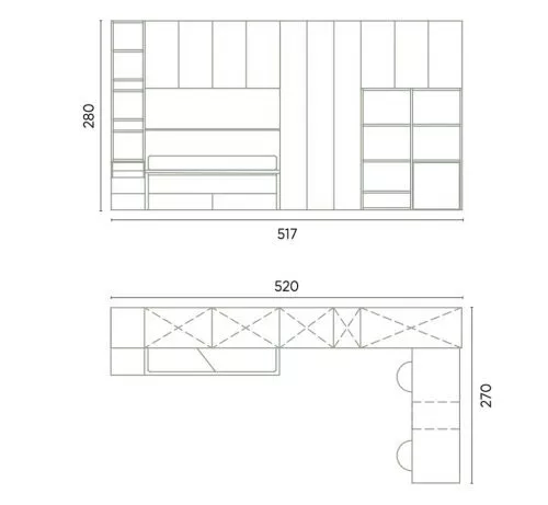 Medidas de este dormitorio juvenil con cama nido