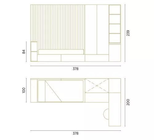 Medidas de este dormitorio juvenil